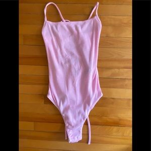 pink bodysuit